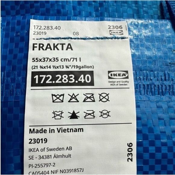 IKEA (Set of 10) NWT Frakta Shopping Bag Large Size Sturdy Grocery Laundry - Picture 11 of 11